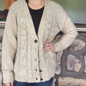 Oversized oatmeal cardigan